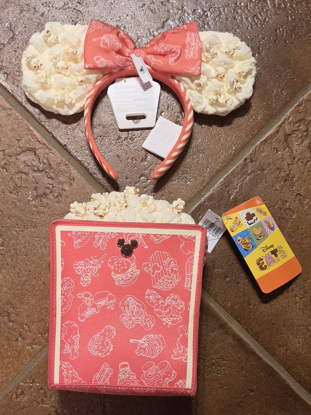 Disney Eats Popcorn Box Crossbody Bag & Matching Ears